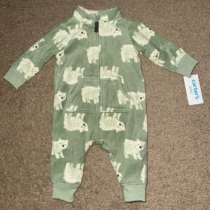 Carter's Sage Bear Print Kids Footie
